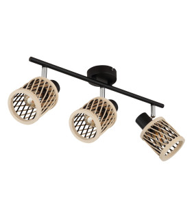 Mali Ceiling Spotlight Bar Matt Black 3x E14-2