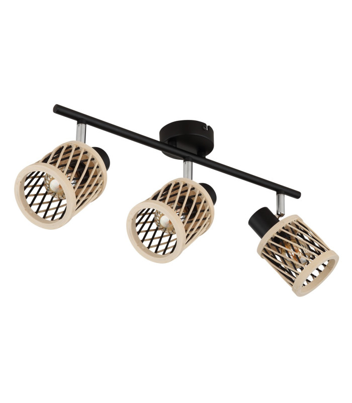 Mali Ceiling Spotlight Bar Matt Black 3x E14-2
