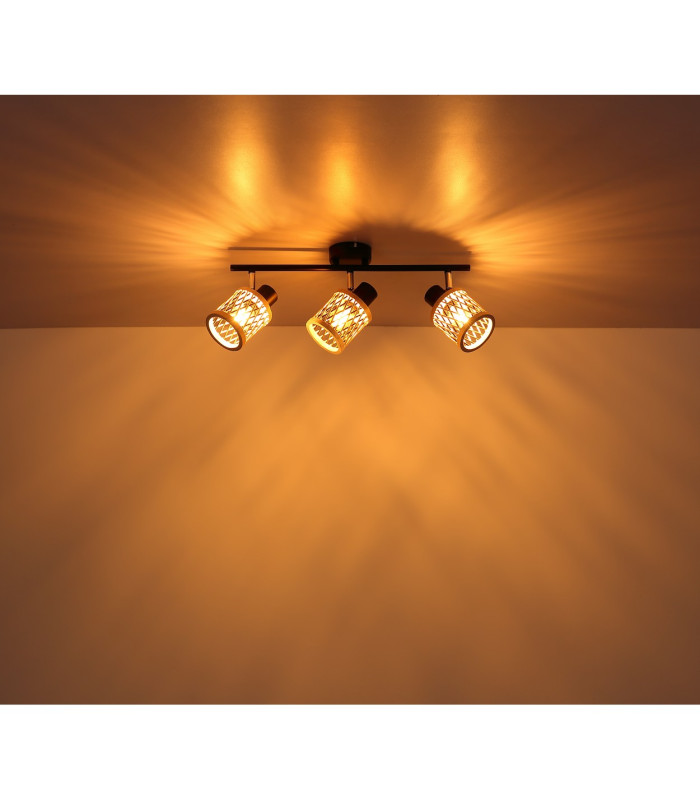 Mali Ceiling Spotlight Bar Matt Black 3x E14-7
