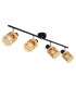 Mali Ceiling Spotlight Bar Matt Black 4x E14-1
