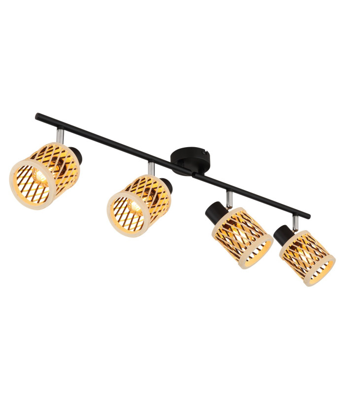 Mali Ceiling Spotlight Bar Matt Black 4x E14-1