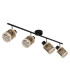Mali Ceiling Spotlight Bar Matt Black 4x E14-2