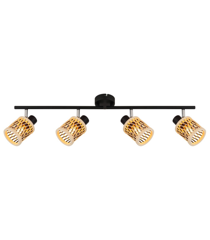 Mali Ceiling Spotlight Bar Matt Black 4x E14-3