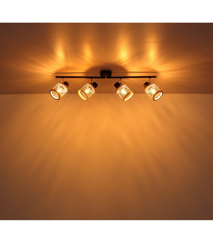Mali Ceiling Spotlight Bar Matt Black 4x E14-7