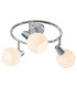 Doxy Ceiling Spotlight Clusters Chrome White Glass Shade 3x E14 3000K-1