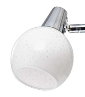 Doxy Ceiling Spotlight Clusters Chrome White Glass Shade 3x E14 3000K-2