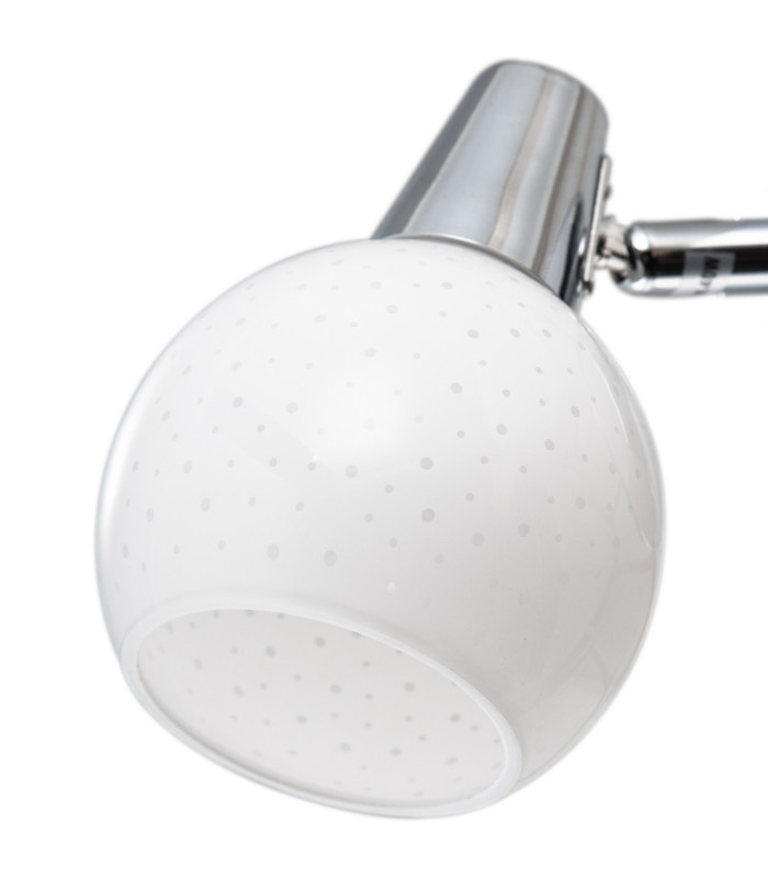 Doxy Ceiling Spotlight Clusters Chrome White Glass Shade 3x E14 3000K-2