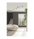 Daytona Ceiling Spotlight Bar Nickel Matt Satined Glass Shade 4x E14 3000K-2