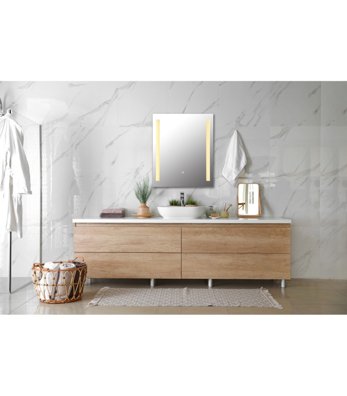 Rivas Illuminated Bathroom Mirror IP44 LED 3000K Touch Dimmer-6