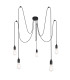 Oliver Cluster Pendant Ceiling Light Black 5x E27-1