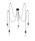 Oliver Cluster Pendant Ceiling Light Black 5x E27-2
