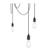 Oliver Cluster Pendant Ceiling Light Black 5x E27-3