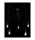 Oliver Cluster Pendant Ceiling Light Black 5x E27-4