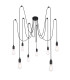 Oliver Cluster Pendant Ceiling Light Black 8x E27-1