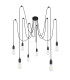 Oliver Cluster Pendant Ceiling Light Black 8x E27-2