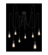 Oliver Cluster Pendant Ceiling Light Black 8x E27-4