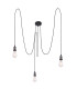 Oliver Cluster Pendant Ceiling Light Black 3x E27-1