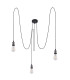 Oliver Cluster Pendant Ceiling Light Black 3x E27-2