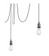 Oliver Cluster Pendant Ceiling Light Black 3x E27-3