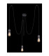 Oliver Cluster Pendant Ceiling Light Black 3x E27-4