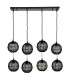 Hermi II Cluster Pendant Ceiling Light Matt Black 8x E27-1
