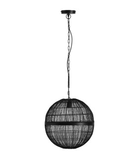 Hermi II 40cm Spherical Pendant Ceiling Light Matt Black 1x E27-1