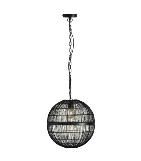 Hermi II 50cm Spherical Pendant Ceiling Light Matt Black 1x E27-1
