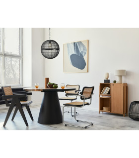 Hermi II 50cm Spherical Pendant Ceiling Light Matt Black 1x E27-2
