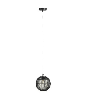 Hermi II 20cm Spherical Pendant Ceiling Light Matt Black 1x E27-1