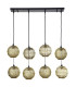 Hermi II Cluster Pendant Ceiling Light Antique Brass 8x E27-1
