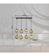 Hermi II Cluster Pendant Ceiling Light Antique Brass 8x E27-3