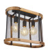 Jeanie Multi Arm Semi Flush Ceiling Lamp Matt Black 3x E27-1