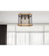 Jeanie Multi Arm Semi Flush Ceiling Lamp Matt Black 3x E27-6