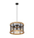 Jeanie Cylindrical Pendant Ceiling Light Matt Black 3x E27-1