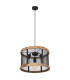 Jeanie Cylindrical Pendant Ceiling Light Matt Black 3x E27-2