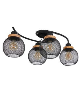 Pablo Multi Arm Semi Flush Ceiling Lamp Matt Black 4x E27-2