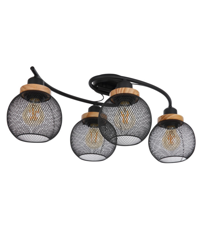 Pablo Multi Arm Semi Flush Ceiling Lamp Matt Black 4x E27-2
