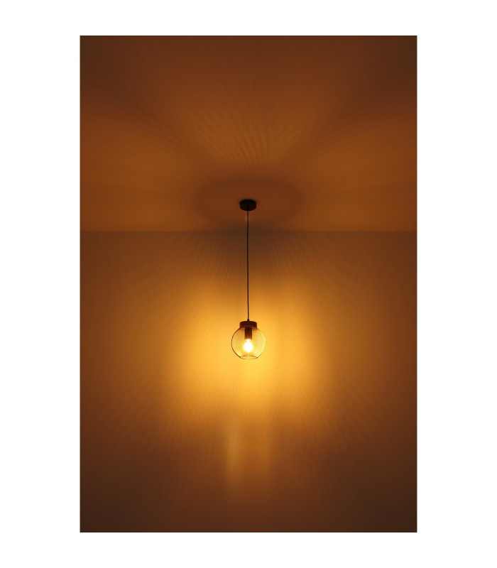 Pablo Wire Frame Pendant Ceiling Light Matt Black 1x E27-5