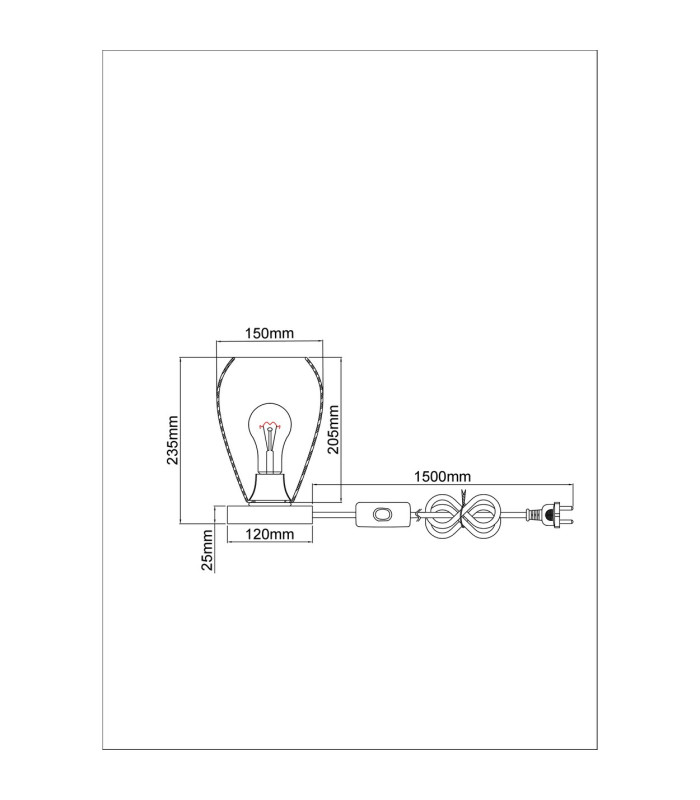 Pablo Table Lamp Brown 1x E27-6