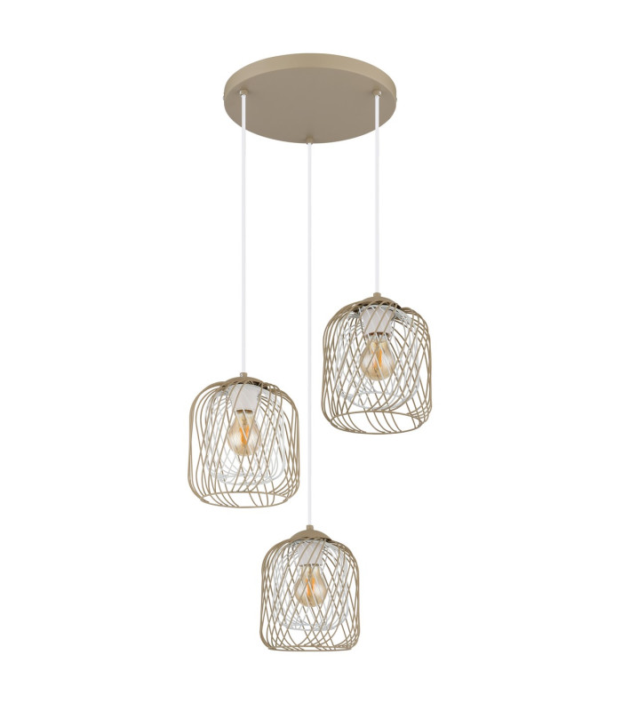 Dichti Cluster Pendant Ceiling Light Sand Colored Matt 3x E27-2