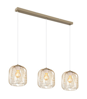 Dichti Bar Pendant Ceiling Light Sand Colored Matt 3x E27-1