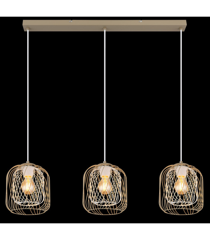 Dichti Bar Pendant Ceiling Light Sand Colored Matt 3x E27-5