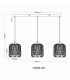 Dichti Bar Pendant Ceiling Light Sand Colored Matt 3x E27-9