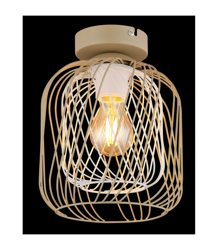 Dichti Semi Flush Ceiling Light Sand Colored Matt 1x E27-3