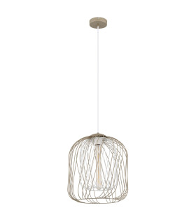 Dichti 35cm Wire Frame Pendant Ceiling Light Sand Colored Matt 1x E27-2