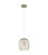 Dichti 18cm Wire Frame Pendant Ceiling Light Sand Colored Matt 1x E27-2