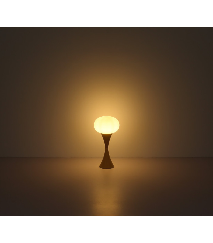 Lula Globe Table Lamp Sand Colored Matt Opal Glass Shade 1x E14-5