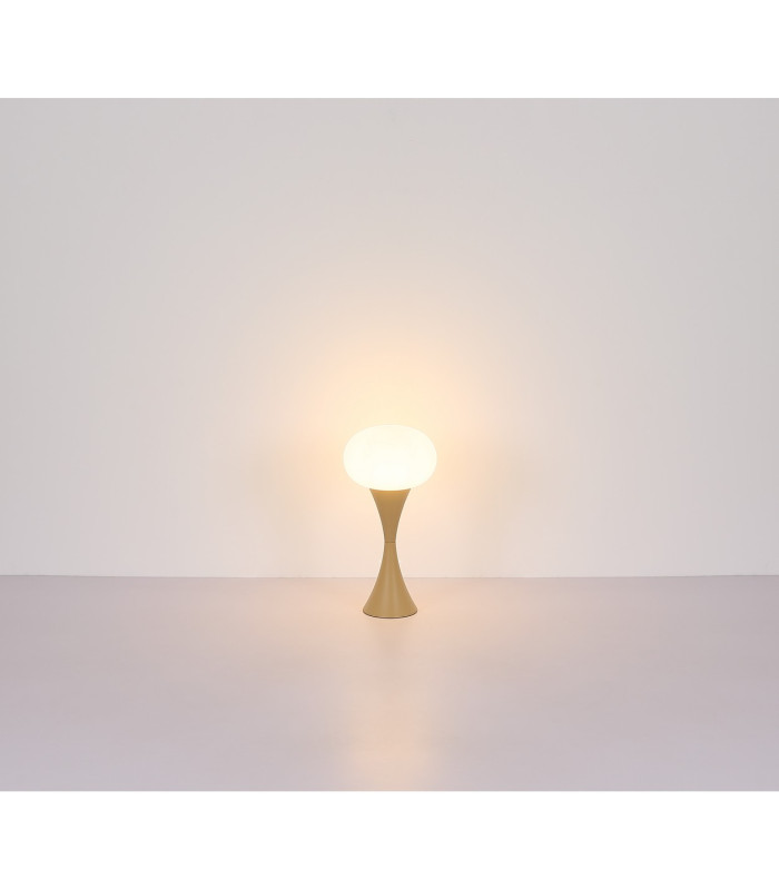 Lula Globe Table Lamp Sand Colored Matt Opal Glass Shade 1x E14-6