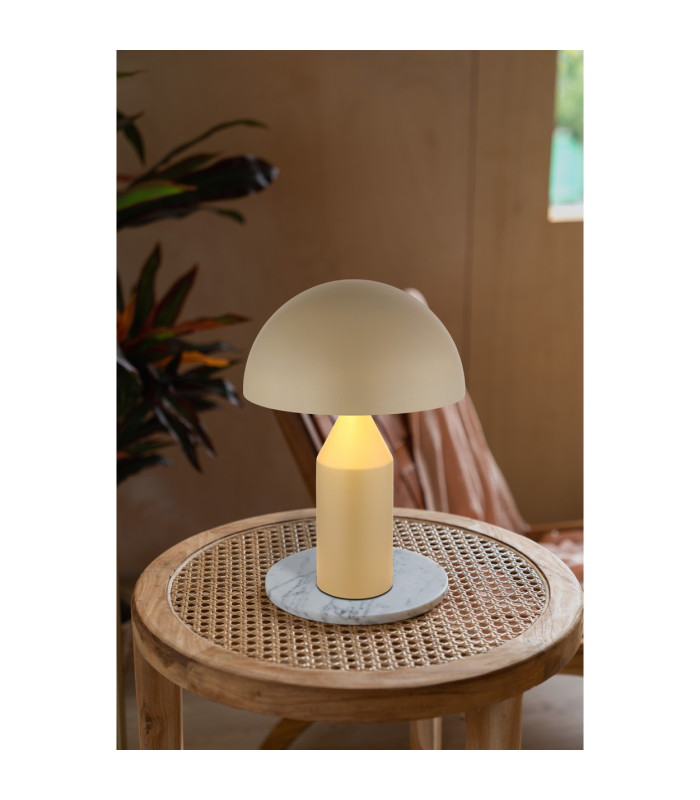 Atoma Bedside Table Lamp Sand Colored Matt 2x E27-5