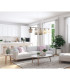 Arezzo Bar Pendant Ceiling Light Nickel Matt Colorful Glass Shade 5x E27-2